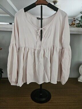 Women's beige blouse size small, from shein